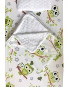 DESEDA Set 3 piese de iarna paturica cu cearsaf si pernuta 120x60 cm