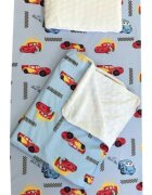 DESEDA Set 3 piese de iarna paturica cu cearsaf si pernuta 120x60 cm