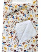 DESEDA Set 3 piese de iarna paturica cu cearsaf si pernuta 120x60 cm