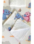 DESEDA Set 3 piese de iarna paturica cu cearsaf si pernuta 120x60 cm