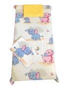 DESEDA Set 3 piese paturica cu cearsaf si pernuta 120x60 cm Animale