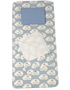DESEDA Set 3 piese paturica cu cearsaf si pernuta 120x60 cm Norisori zambareti albastri