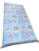 DESEDA Set 3 piese paturica cu cearsaf si pernuta 120x60 cm Ursuleti Albastru