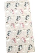 DESEDA Set 3 piese paturica cu cearsaf si pernuta 140x70 cm Unicorni