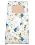 DESEDA Set 3 piese paturica cu cearsaf si pernuta 140x70 cm Ursi cu albine crem