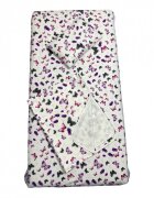 DESEDA Set 3 piese paturica cu cearsaf si pernuta 160x80 cm Fluturasi gri-mov