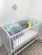 DESEDA Set 6 aparatori pentru patut pernute norisori cu luna vernil