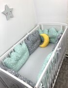 DESEDA Set 6 aparatori pentru patut pernute norisori cu luna vernil