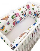 DESEDA Set 6 aparatori protectii laterale patut 120x60 cm Bufnite colorate