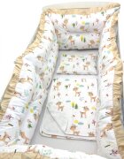 DESEDA Set 6 aparatori protectii laterale patut 120x60 cm Caprioare pe alb