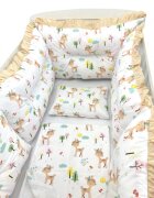 DESEDA Set 6 aparatori protectii laterale patut 120x60 cm Caprioare pe alb