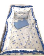 DESEDA Set 6 aparatori protectii laterale patut 120x60 cm Coronite albastre