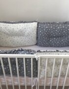 DESEDA Set 6 aparatori protectii laterale patut 120x60 cm Mix Stelute Gri