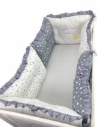DESEDA Set 6 aparatori protectii laterale patut 120x60 cm Mix Stelute Gri