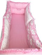 DESEDA Set 6 aparatori protectii laterale patut 120x60 cm Roz-norisori-stelute