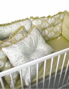 DESEDA Set 6 aparatori protectii laterale patut 140x70 cm bej - norisori - stelute