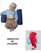 DESEDA Set antiregurgitare si pozitionare cu plan inclinat pentru bebelusi DeLuxe Stelute albe pe albastru