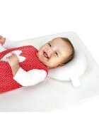 DESEDA Set antiregurgitare si pozitionare cu plan inclinat pentru bebelusi DeLuxe Stelute albe pe albastru