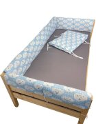 DESEDA Set aparatori laterale Maxi pentru pat Montessori 140x200 cm Nori Zambareti albastru