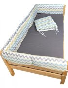 DESEDA Set aparatori laterale Maxi pentru pat Montessori 140x200 cm Valuri