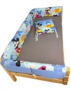 DESEDA Set aparatori laterale Maxi pentru pat Montessori 160x200 cm Mickey Mouse pe albastru