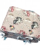 DESEDA Set de aparatori pufoase h35 pat 120x60 cm DeLuxe Unicorni