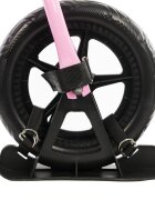 DHS Bicicleta copii fara pedale Ride-on roz 12 inch ajustabila pe inaltime roti din spuma densa de la 3 ani