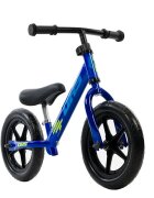 DHS Bicicleta fara pedale Ride-on albastru 12 inch ajustabila pe inaltime roti din spuma densa de la 3 ani