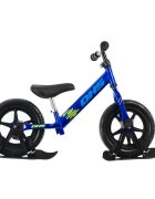 DHS Bicicleta fara pedale Ride-on albastru 12 inch ajustabila pe inaltime roti din spuma densa de la 3 ani
