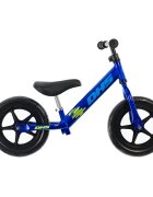 DHS Bicicleta fara pedale Ride-on albastru 12 inch ajustabila pe inaltime roti din spuma densa de la 3 ani