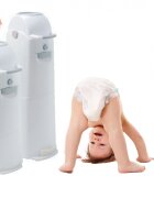 Diaper Champ Cos ermetic pentru scutece capacitate 30 scutece Regular Silver