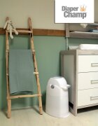 Diaper Champ Cos ermetic pentru scutece capacitate 30 scutece Regular Silver