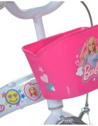DINO BIKES Bicicleta copii Barbie 12 inch varsta 3-5 ani inaltimea 87-110 cm roti din spuma EVA roti ajutatoare detasabile scaun pentru papusa in spate cos spatios de depozitare in fata