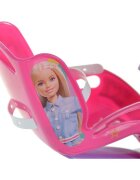 DINO BIKES Bicicleta copii Barbie 12 inch varsta 3-5 ani inaltimea 87-110 cm roti din spuma EVA roti ajutatoare detasabile scaun pentru papusa in spate cos spatios de depozitare in fata
