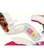 DINO BIKES Bicicleta copii Barbie 14 inch varsta 4-7 ani si o inaltime cuprinsa intre 95-115 cm frana de mana pe roata din fataspate roti ajutatoare detasabile scaun pentru papusa in spate