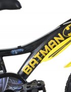 DINO BIKES Bicicleta copii Batman 14 inch varsta 4-5 ani inaltimea 95-115 cm frana de mana pe ambele roti scaun reglabil roti ajutatoare detasabile greutate maxima suportata 50 kg