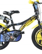 DINO BIKES Bicicleta copii Batman 16 inch varsta 5-7 ani inaltimea 107-125 cm frana de mana pe ambele roti scaun reglabil roti ajutatoare detasabile licentiata Batman