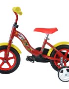 DINO BIKES Bicicleta copii Bing 10 inch roti ajutatoare de la 3 ani inaltimea recomandata 78-90 cm claxon pe ghidon roti din spuma EVA aripa fataspate