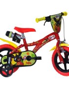 DINO BIKES Bicicleta copii Bing 12 inch varsta 3-5 ani inaltimea 87-110 cm cu roti ajutatoare anvelope spuma EVA pinion spate fix frana de mana pe roata din fata
