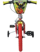 DINO BIKES Bicicleta copii Bing 14 inch varsta 4-7 ani inaltimea 95-115 cm frana de mana pe roata fataspate pinion spate fix roti ajutatoare detasabile suport cu sticla de apa