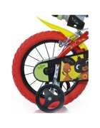 DINO BIKES Bicicleta copii Bing 14 inch varsta 4-7 ani inaltimea 95-115 cm frana de mana pe roata fataspate pinion spate fix roti ajutatoare detasabile suport cu sticla de apa