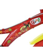 DINO BIKES Bicicleta copii Bing 14 inch varsta 4-7 ani inaltimea 95-115 cm frana de mana pe roata fataspate pinion spate fix roti ajutatoare detasabile suport cu sticla de apa