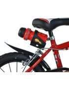 DINO BIKES Bicicleta copii Cars 16 inch varsta 6-8 ani inaltimea 107-125 cm anvelope gonflabile frana de mana roata din fataspate suport cu sticla de apa frana de mana roata din fataspate