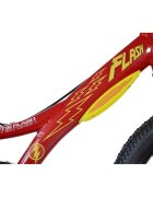 DINO BIKES Bicicleta copii Flash 20 inch varsta 7-11 ani inaltimea 120-145 cm frana de mana pe roata fataspate suport cu sticla de apa cric claxon pe ghidon rotile sunt prevazute cu reflectoare anvelope gonflabile