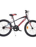 DINO BIKES Bicicleta copii MTB baieti sport negru 20 inch varsta 7-11 ani inaltimea 120-145 cm anvelope gonflabile frana de mana pe roata fataspate claxon pe ghidon cric