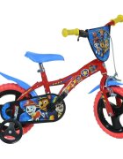 DINO BIKES Bicicleta copii Paw Patrol 12 inch varsta 3-5 ani inaltimea 87-110 cm cu roti ajutatoare anvelope spuma EVA pinion spate fix frana de mana pe roata din fata
