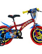 DINO BIKES Bicicleta copii Paw Patrol 14 inch varsta 4-7 ani inaltimea 95-115 cm frana de mana pe roata fataspate pinion spate fix roti ajutatoare detasabile