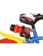 DINO BIKES Bicicleta copii Pinocchio 16 inch varsta 6-8 ani inaltimea 107-125 cm frana de mana roata din fataspate roti ajutatoare detasabile scut frontal scaun ergonomic moale suport cu sticla de apa