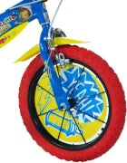 DINO BIKES Bicicleta copii Pinocchio 16 inch varsta 6-8 ani inaltimea 107-125 cm frana de mana roata din fataspate roti ajutatoare detasabile scut frontal scaun ergonomic moale suport cu sticla de apa