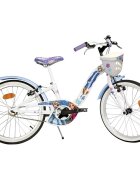 DINO BIKES Bicicleta copii Snow Queen 20 inch varsta 7-11 ani inaltimea 120-145 cm frana de mana pe ambele roti cos spatios de depozitare in fata cric avertizor luminos